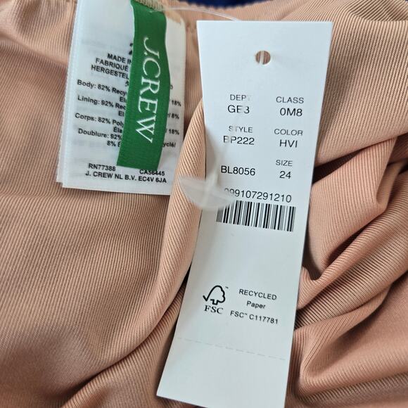 J. Crew Ruched Ruffle One-Piece Swimsuit Size 24 NWT - Picture 5 of 7